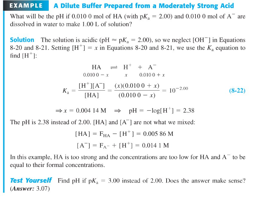 Solved EXAMPLE A Dilute Buffer Prepared from a Moderately