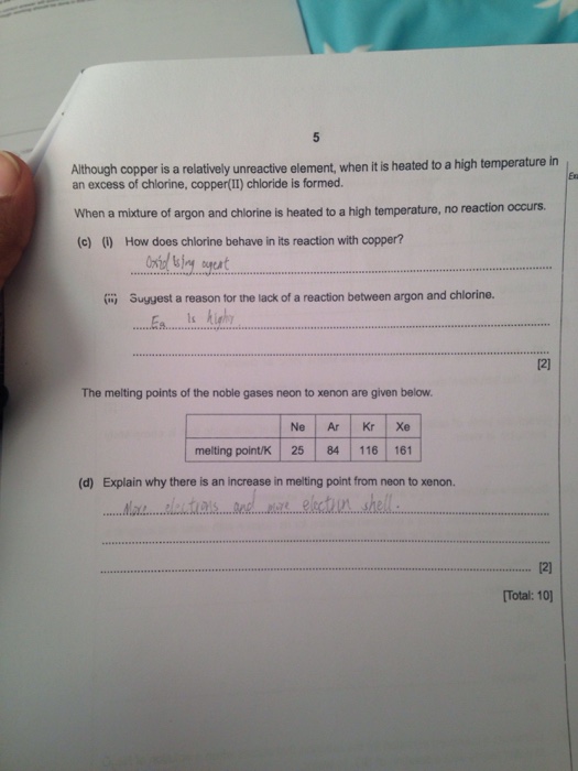 Solved Although copper is a relatively unreactive element,