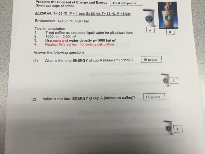 Solved Problem #1 : Concept of Energy and Exergy Total 50 | Chegg.com
