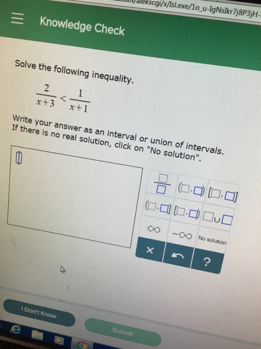 Solved Solve the following inequality. 2/x + 3