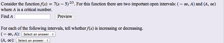 Solved Consider the function f(x) = 7(x-5)2/3. For this | Chegg.com