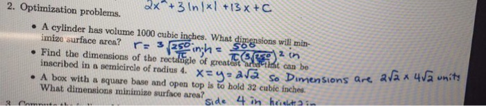 Solved A cylinder has volume 1000 cubic inches. What | Chegg.com