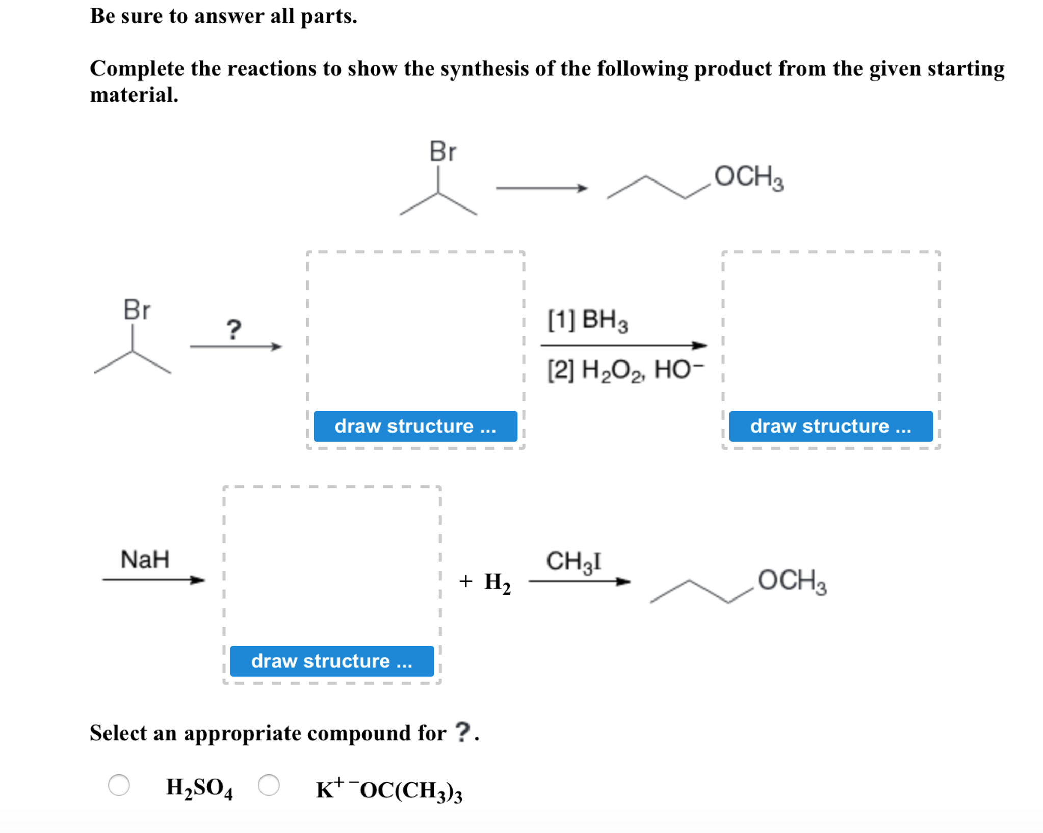 Solved Complete The Reactions To Show The Synthesis Of The | Chegg.com ...