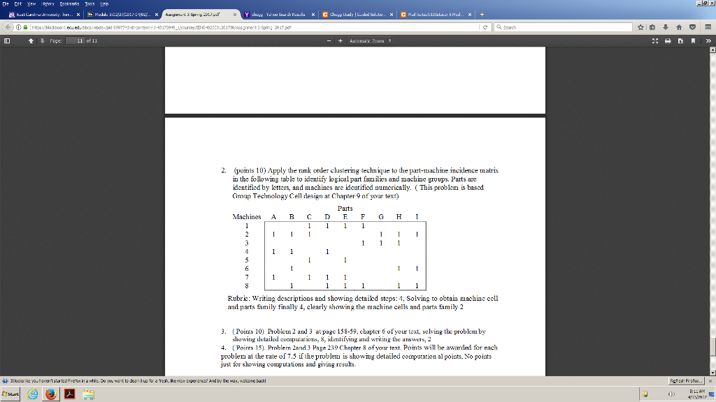 Problem 2 having to do with the rank cell clustering | Chegg.com