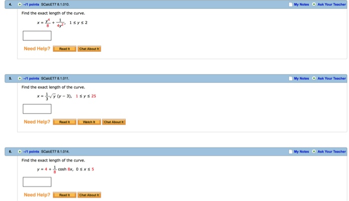 Use the arc length formula to find the length of the | Chegg.com