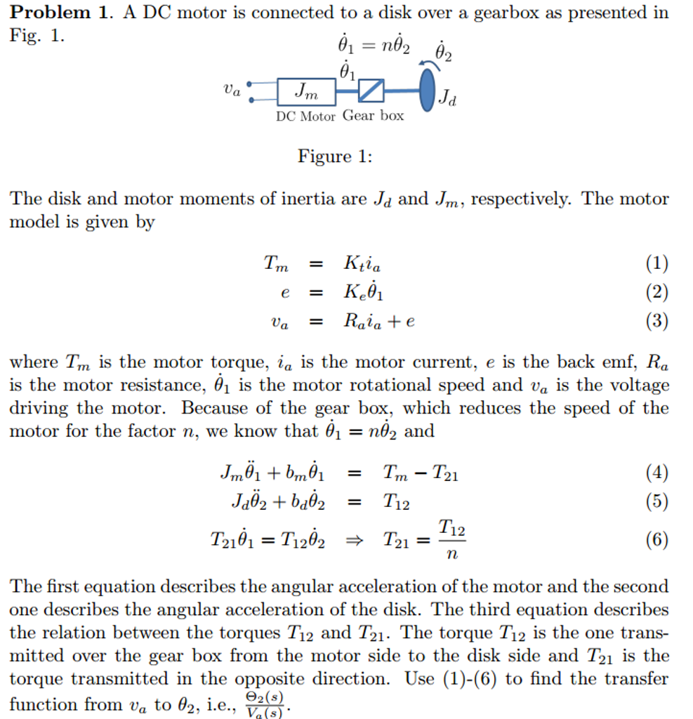 solved-a-dc-motor-is-connected-to-a-disk-over-a-gearbox-as-chegg