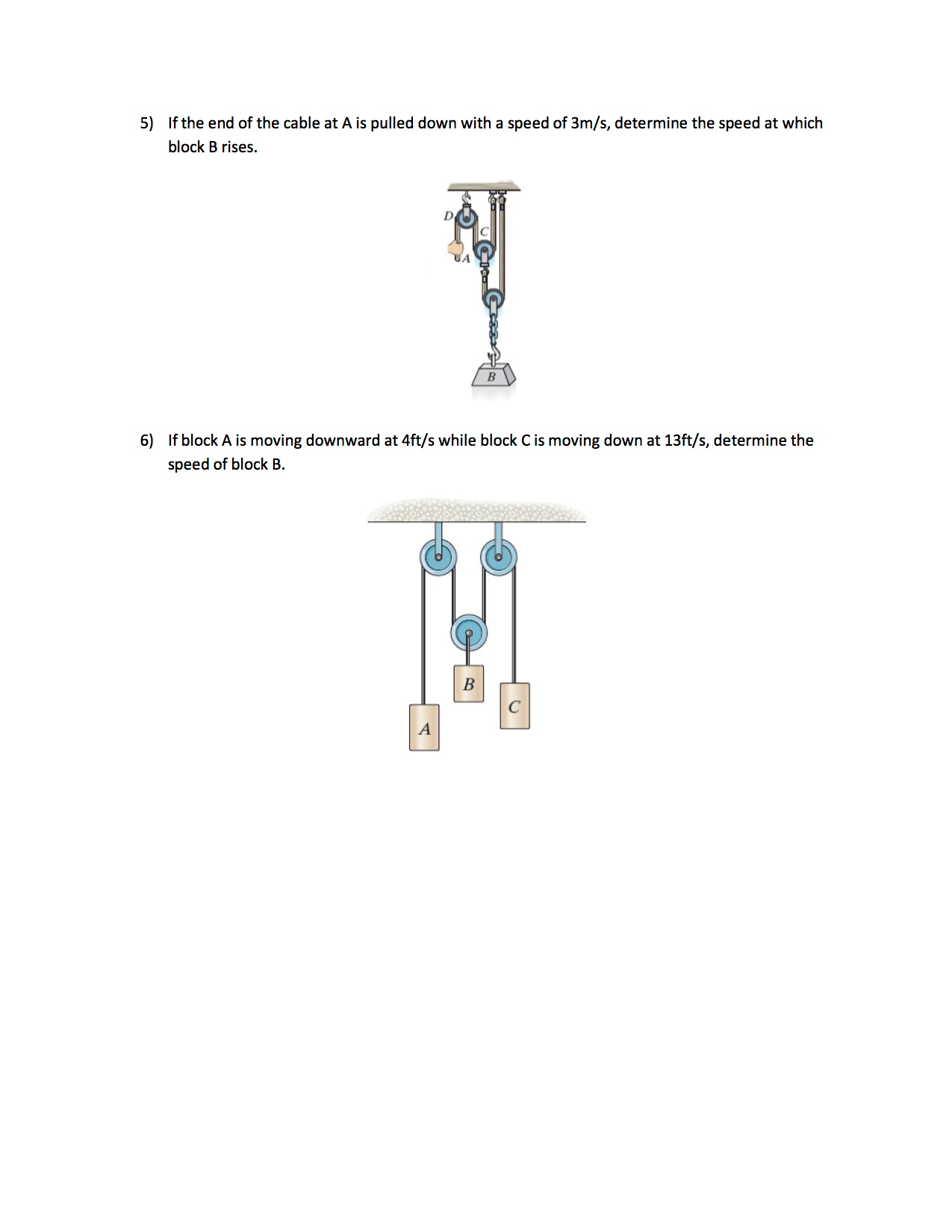 Solved If the end of the cable at A is pulled down with a