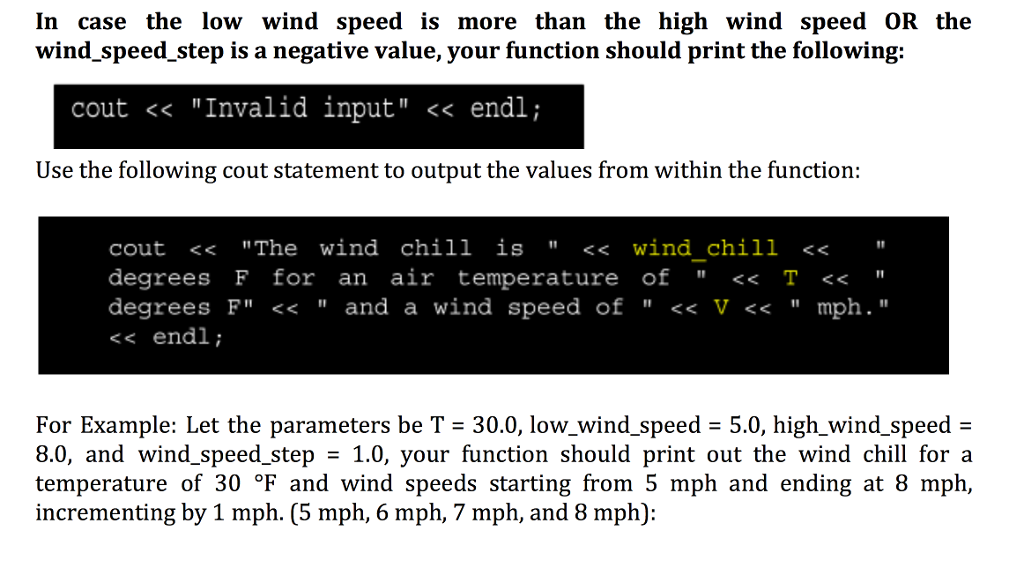 Solved Wind Chill (°F) = 35.74 + 0.621 5T-35.75(Vo.16) + | Chegg.com