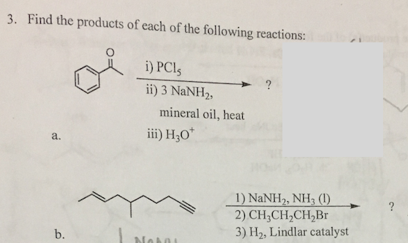 Solved Find the products of each of the following reactions: | Chegg.com