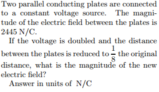 Solved Two parallel conducting plates are connected to a | Chegg.com