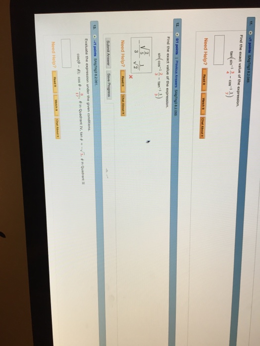 Solved Find the exact value of the expression. tan(sin^-1 | Chegg.com