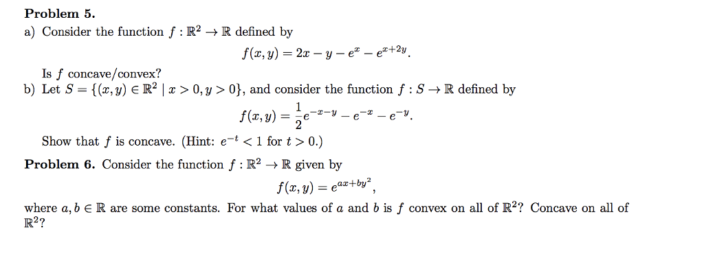 Solved Problem 5. a) Consider the function f : R2 → R | Chegg.com