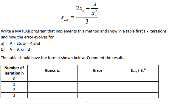 Write A Matlab Program That Implements Newton Raphson