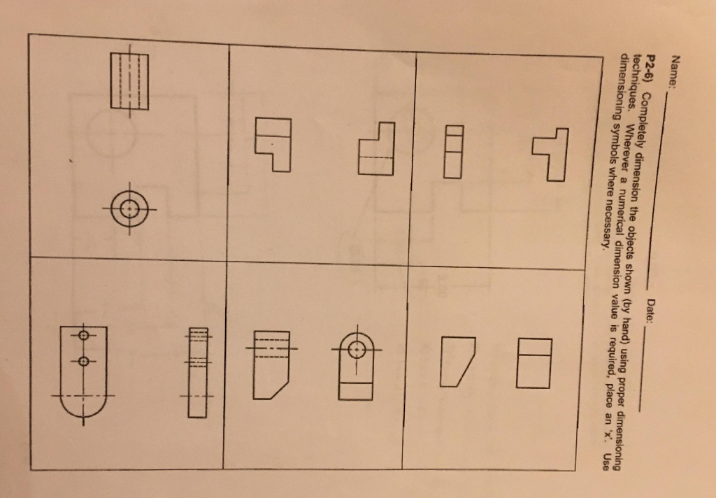 Solved Completely Dimension The Objects Shown By Hand Chegg Solved Completely Dimension The Objects Shown By Hand Chegg