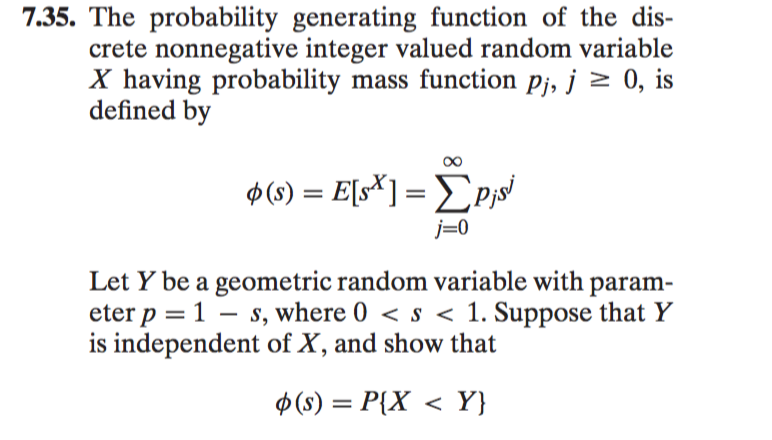 Solved 7.35. The probability generating function of the dis- | Chegg.com