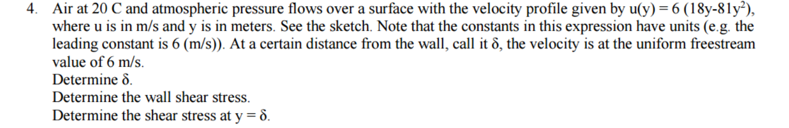 Solved Air at 20 C and atmospheric pressure flows over a | Chegg.com