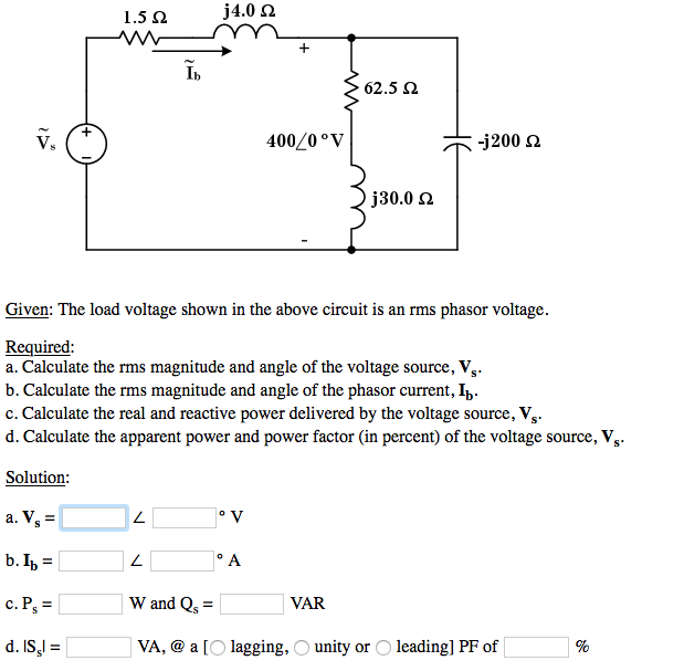 Solved Given: The Load Voltage Shown In The Above Circuit Is | Chegg.com