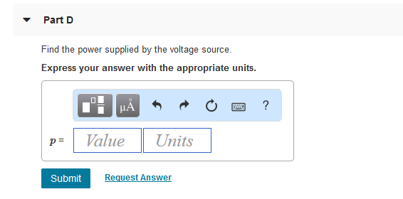 Solved Part A For the circuit shown in the figure, find i. | Chegg.com