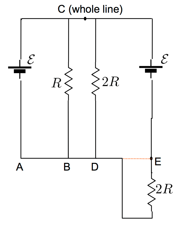 Solved How was the simplified diagram (right) drawn from the | Chegg.com