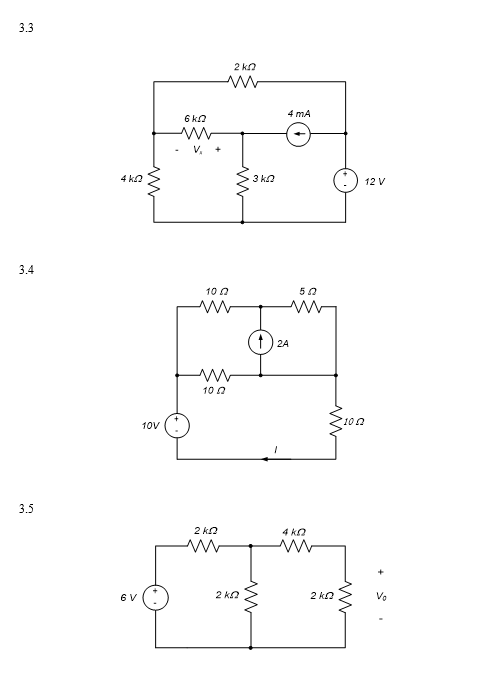 Solved Section III: For each circuit, set up nodal, mesh, | Chegg.com