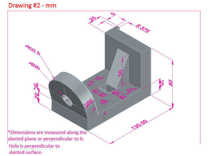 Create complete working drawings. Tolerances, and | Chegg.com