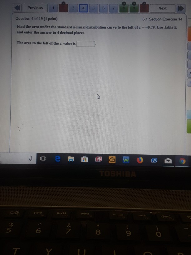 Solved Previous Next Question 4 of 19 (1 point) 6.1 Section