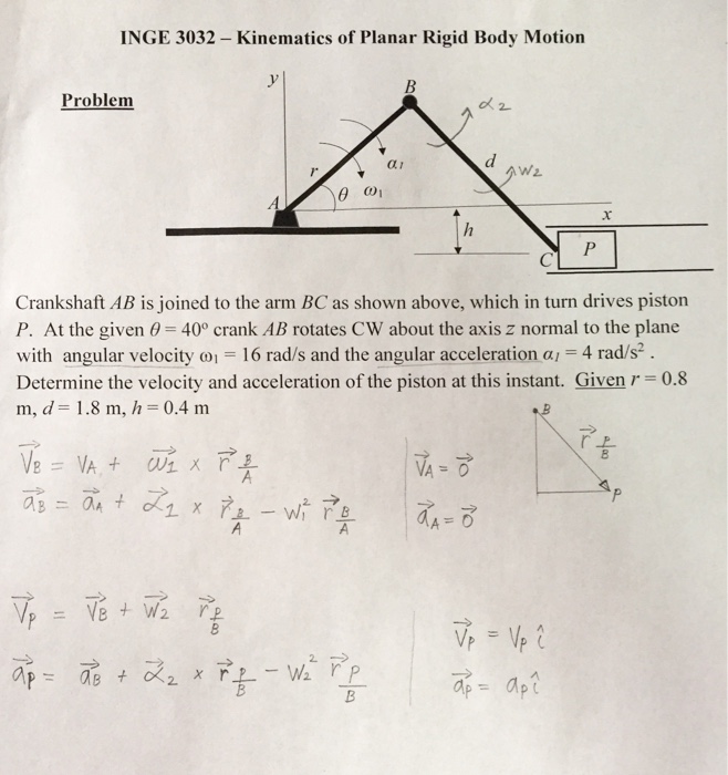 Solved Planar Rigid Body Motion | Chegg.com