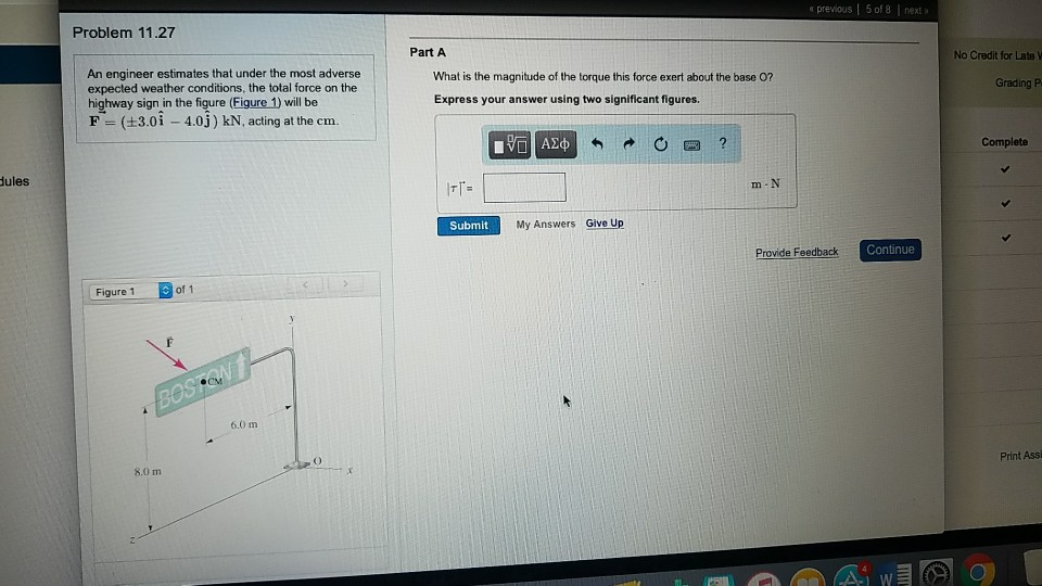 Solved Previous 4 Of 8 Next A Problem 11.24 Part A A | Chegg.com