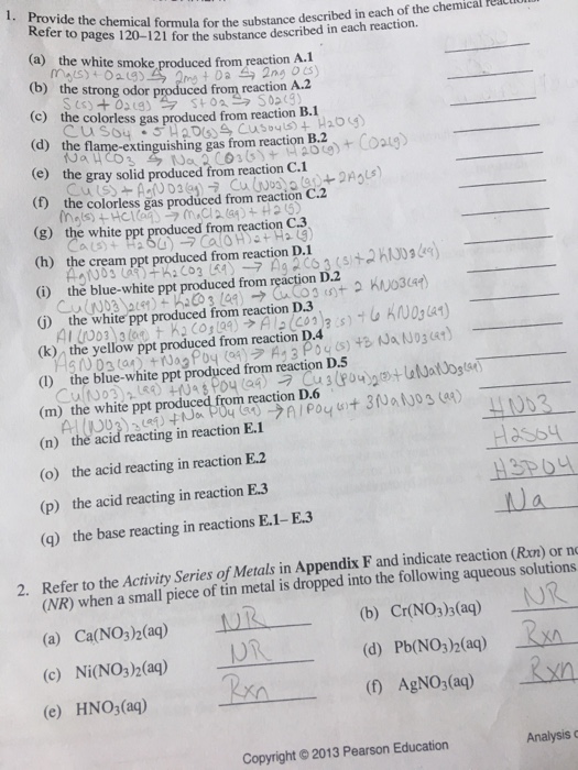 Solved Provide the chemical formula for the substance