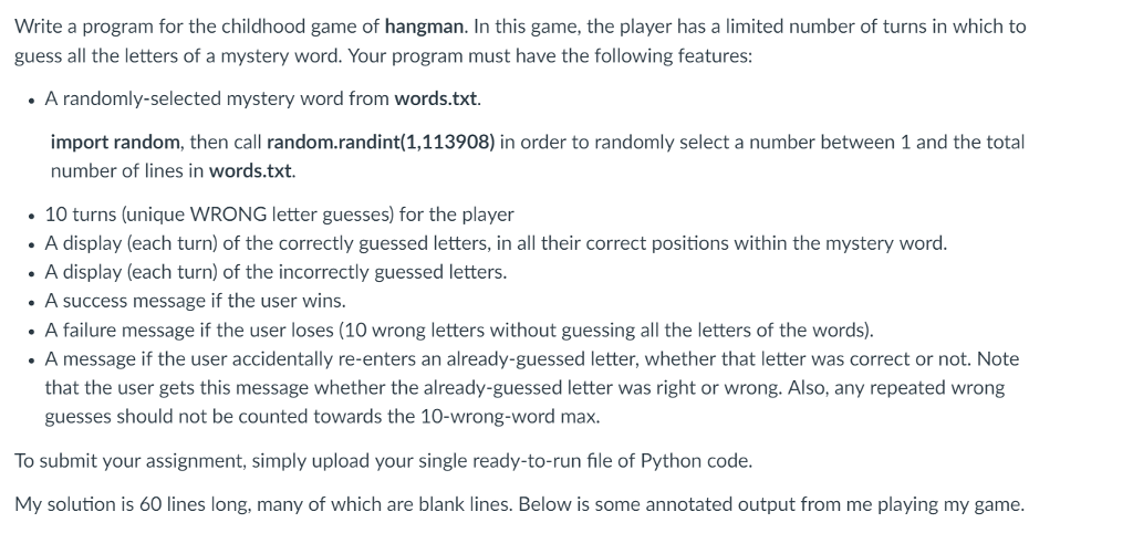 write-a-program-for-the-childhood-game-of-hangman-in-chegg