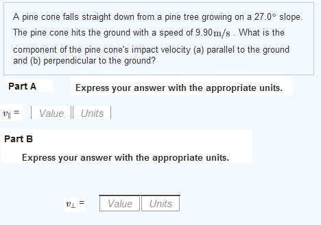 Solved A Pine Cone Falls Straight Down From A Pine Tree Chegg