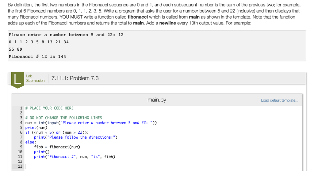 Solved By definition, the first two numbers in the Fibonacci | Chegg.com