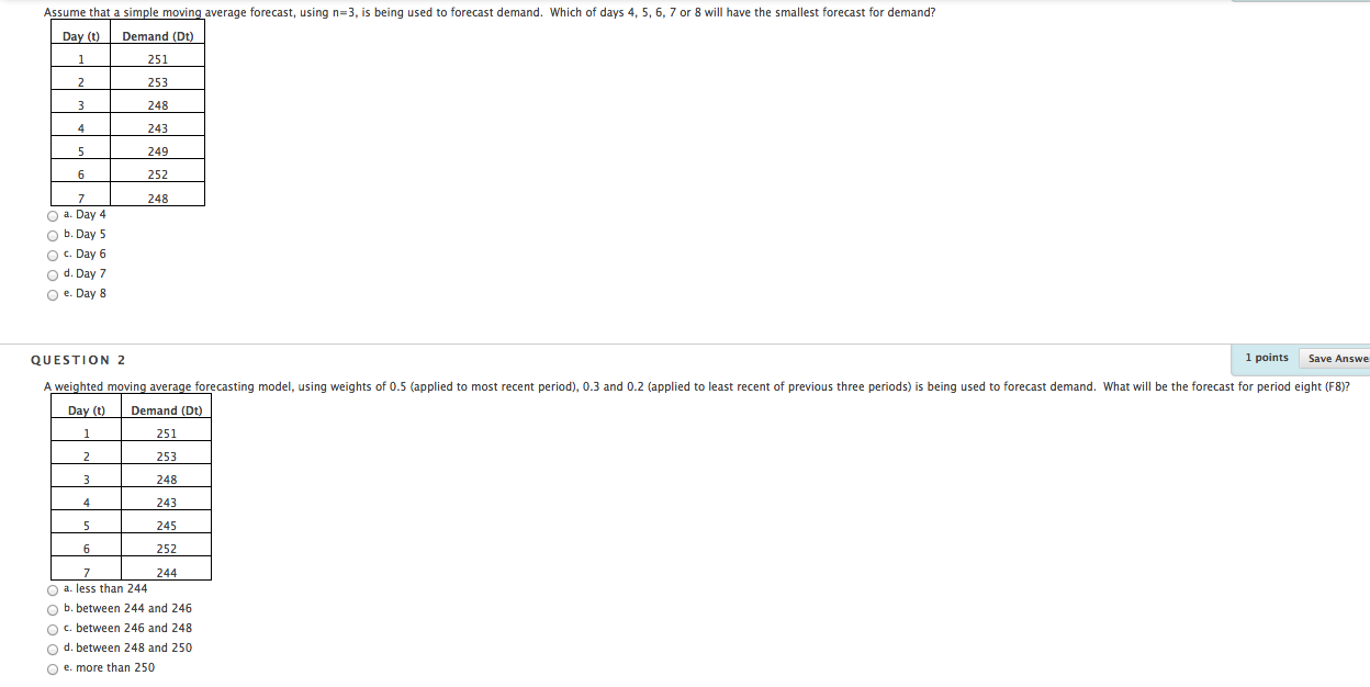 Solved An exponential smoothing forecast model is being used