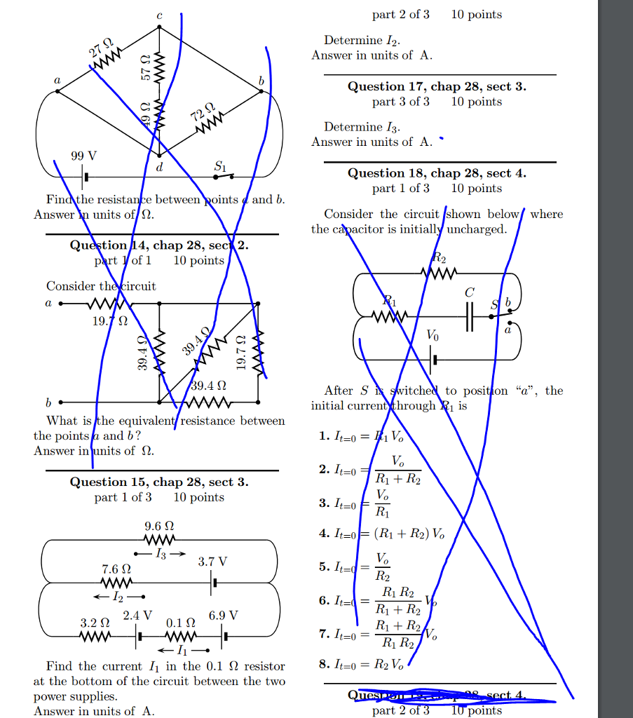 Solved Find The Resistance Between Points A And B. Answer | Chegg.com