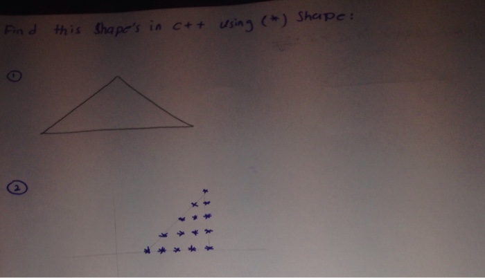 Solved Find this Shape's in C^++ Using (*) Shape: | Chegg.com