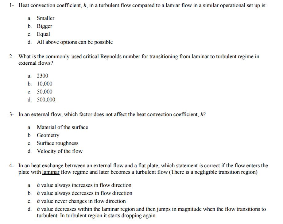 Solved Thermodynamics - heat transfer Each question has | Chegg.com