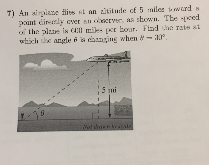 solved-an-airplane-flies-at-an-altitude-of-5-miles-toward-a-chegg