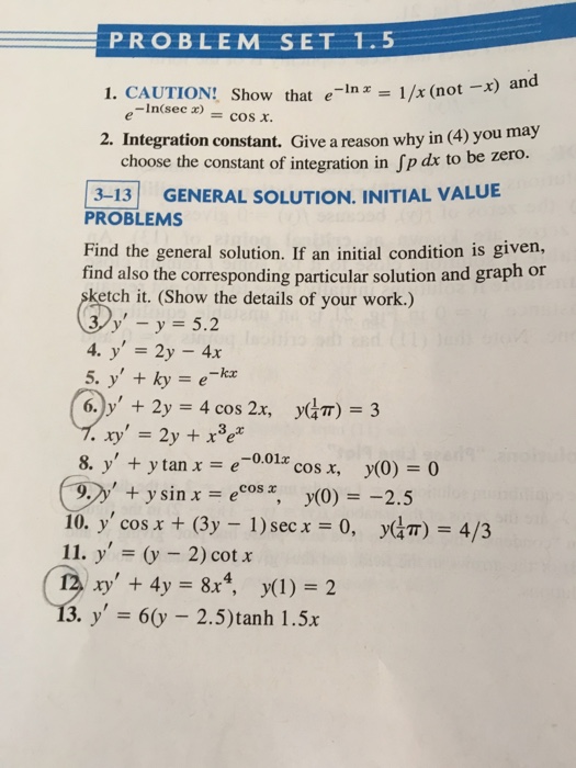 Solved Find The General Solution If An Initial Condition Is 6271