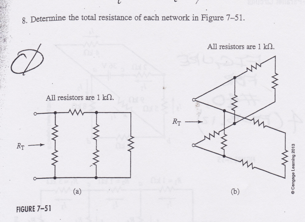 Solved 8. Determine the total resistance of each network in