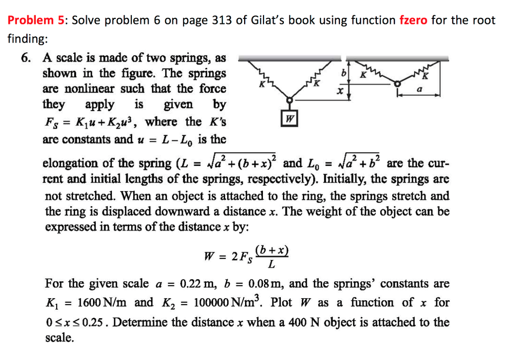 Solved Problem 5: Solve problem 6 on page 313 of Gilats book | Chegg.com