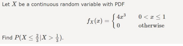 Solved Let X be a continuous random variable with PDF | Chegg.com