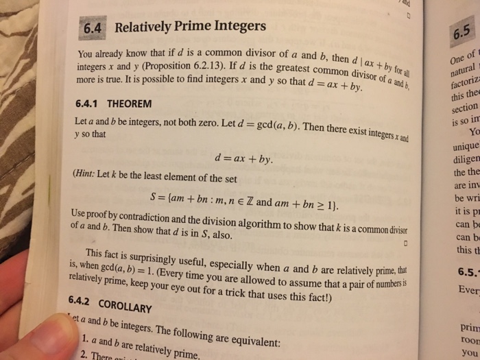 Solved 6 4 relatively prime integers you already know that chegg