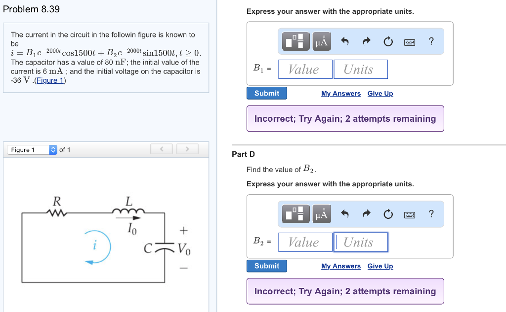 Solved Problem 8.66 Suppose the circuit in (Figure 1 has a | Chegg.com