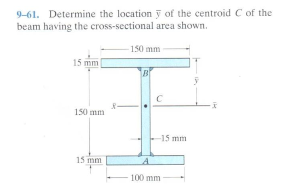 Solved 9 61 Determine The Location Of The Centroid C Of The Chegg