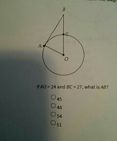 Solved AB is tangent to Circle O at A. The diagram is not to | Chegg.com