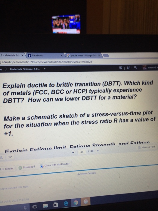 Solved Explain Ductile To Brittle Transition (DBTT). Which | Chegg.com