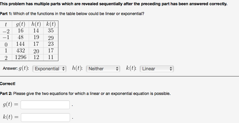 Solved This problem has multiple parts which are revealed | Chegg.com