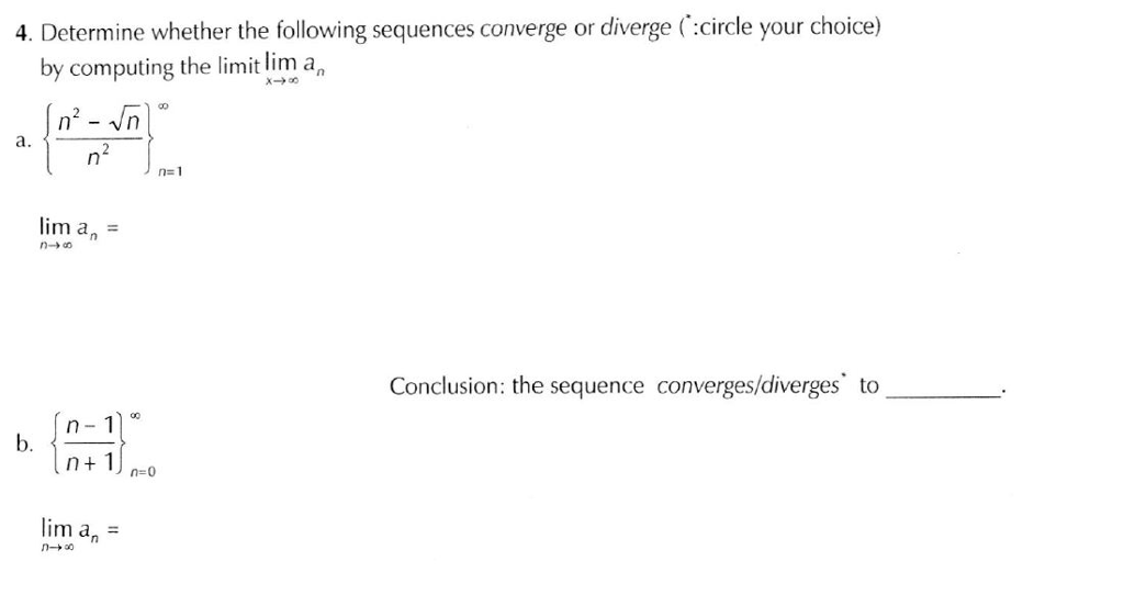 sum of geometric sequence converge