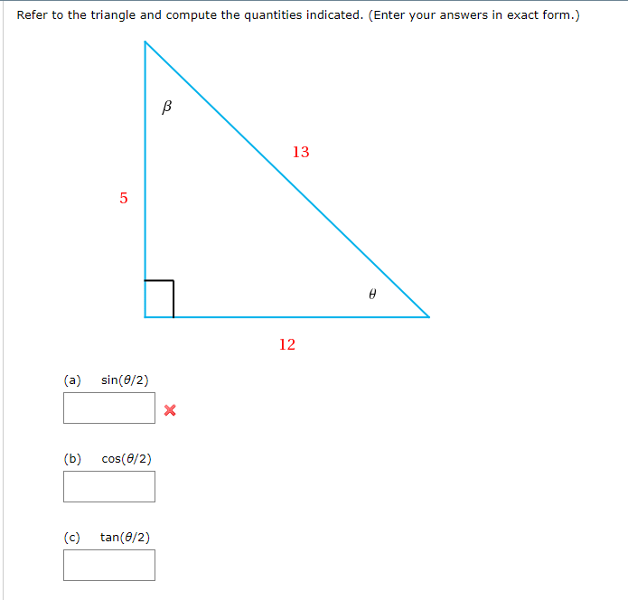 Solved Refer to the triangle and compute the quantities | Chegg.com