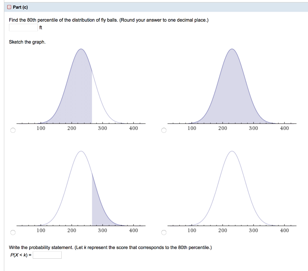 Solved Suppose that the distance of fly balls hit to the